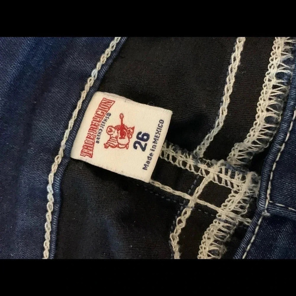 True Religion Dark Wash Curvy Contour Skinny Jeans Size 26 - Picture 15 of 15